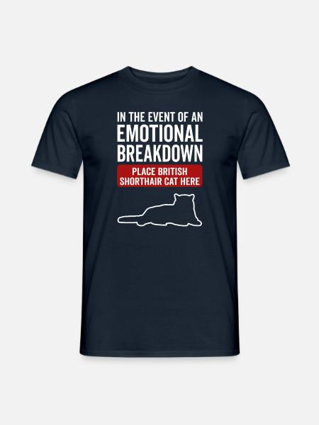 Emotional - British Shorthair Cat - Men's T-Shirt - navy