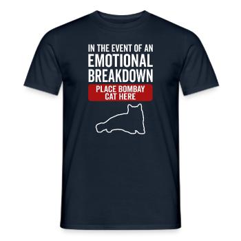 Emotional - Bombay Cat - Männer T-Shirt - Navy - Vorne - AI Model Male 178 light (178cm)