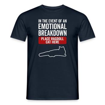 Emotional - Ragdoll Cat - Men's T-Shirt - navy - Front - AI Model Male 178 light (178cm)