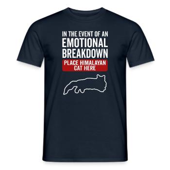 Emotional - Himalayan cat - Men's T-Shirt - navy - Front - AI Model Male 178 light (178cm)
