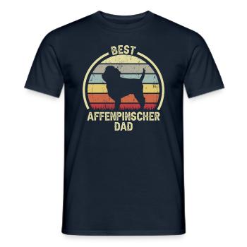 Meilleur père chien - Affenpinscher - T-shirt homme - marine - Devant - AI Model Male 178 light (178cm)
