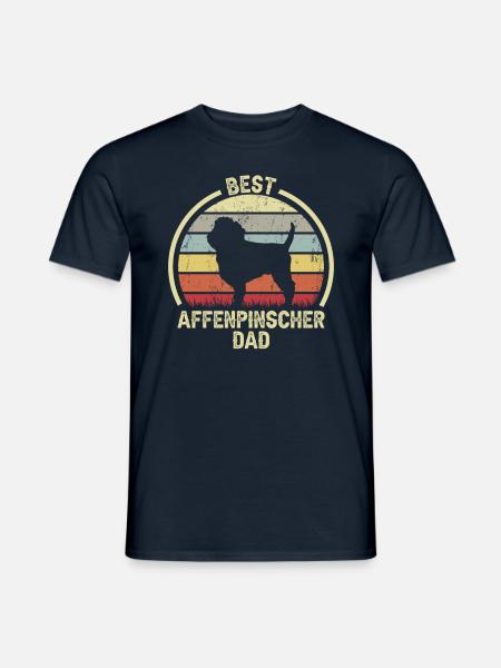 Best Dog Dad - Affenpinscher - Men's T-Shirt - navy