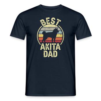 Bester Hund Dad - Akita - Männer T-Shirt - Navy - Vorne - AI Model Male 178 light (178cm)