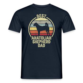 Meilleur père chien - Berger d’Anatolie - T-shirt homme - marine - Devant - AI Model Male 178 light (178cm)