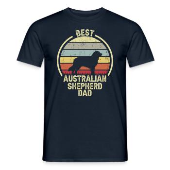 Bester Hundevater - Australian Shepherd - Männer T-Shirt - Navy - Vorne - AI Model Male 178 light (178cm)