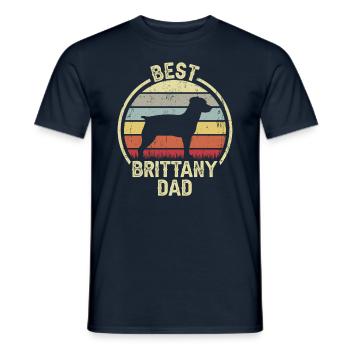 Bester Hund Dad - Brittany - Männer T-Shirt - Navy - Vorne - AI Model Male 178 light (178cm)