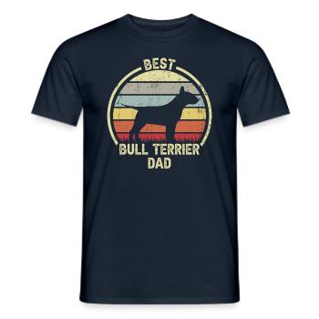 Bester Hundevater - Bullterrier - Männer T-Shirt - Navy - Vorne - AI Model Male 178 light (178cm)