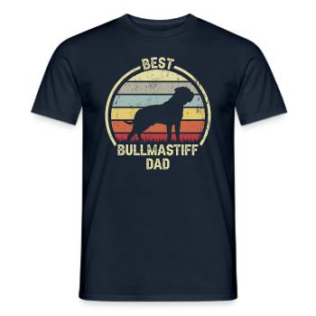 Bester Hund Dad - Bullmastiff - Männer T-Shirt - Navy - Vorne - AI Model Male 178 light (178cm)