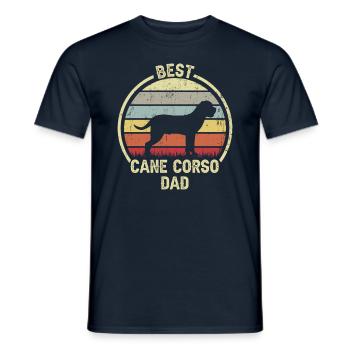 Meilleur père de chien - Cane Corso - T-shirt homme - marine - Devant - AI Model Male 178 light (178cm)