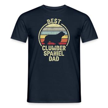 Bester Hund Dad - Clumber Spaniel - Männer T-Shirt - Navy - Vorne - AI Model Male 178 light (178cm)
