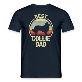 Bester Hund Dad - Collie - Männer T-Shirt - Navy - Vorne - AI Model Male 178 light (178cm)