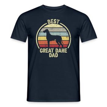 Best Dog Dad - Great Dane - Men's T-Shirt - navy - Front - AI Model Male 178 light (178cm)