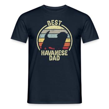 Bester Hund Dad - Havanese - Männer T-Shirt - Navy - Vorne - AI Model Male 178 light (178cm)