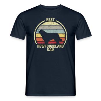 Meilleur père chien - Terre-Neuve - T-shirt homme - marine - Devant - AI Model Male 178 light (178cm)