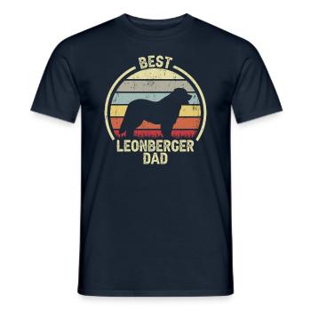 Best Dog Dad - Leonberger - Men's T-Shirt - navy - Front - AI Model Male 178 light (178cm)