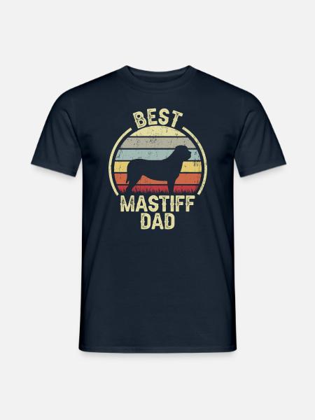 Best Dog Father - Mastiff - Men's T-Shirt - navy