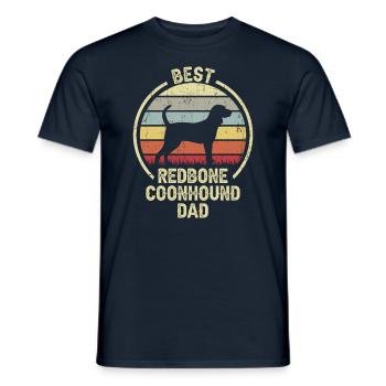 Bester Hundevater - Redbone Coonhound - Männer T-Shirt - Navy - Vorne - AI Model Male 178 light (178cm)