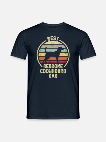 Bester Hundevater - Redbone Coonhound - Männer T-Shirt - Navy