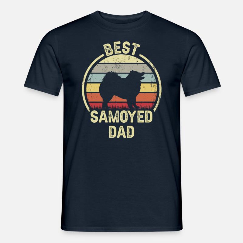 Bester Hund Dad - Samoyed - Männer T-Shirt - Navy