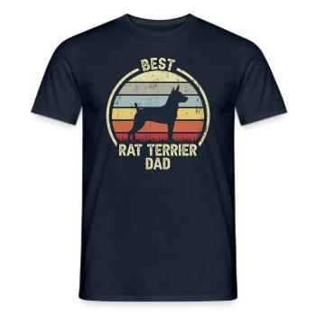Meilleur père chien - Ratterrier - T-shirt homme - marine - Devant - AI Model Male 178 light (178cm)