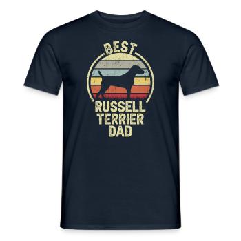 Meilleur père de chien - Russell Terrier - T-shirt homme - marine - Devant - AI Model Male 178 light (178cm)