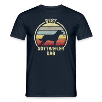 Meilleur père chien - Rottweiler - T-shirt homme - marine - Devant - AI Model Male 178 light (178cm)