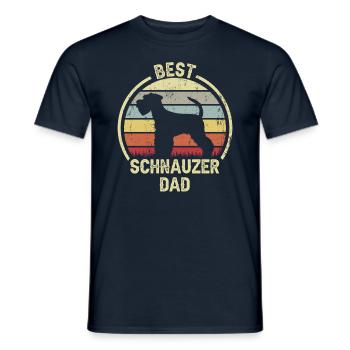 Bester Hund Dad - Schnauzer - Männer T-Shirt - Navy - Vorne - AI Model Male 178 light (178cm)