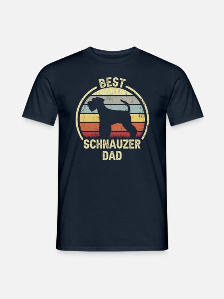 Bester Hund Dad - Schnauzer - Männer T-Shirt - Navy