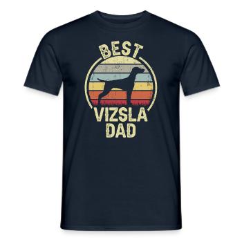 Bester Hund Dad - Vizsla - Männer T-Shirt - Navy - Vorne - AI Model Male 178 light (178cm)