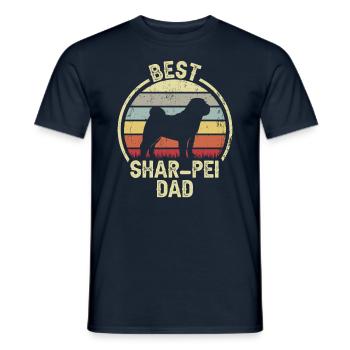 Bester Hund Dad - Shar -Pei - Männer T-Shirt - Navy - Vorne - AI Model Male 178 light (178cm)