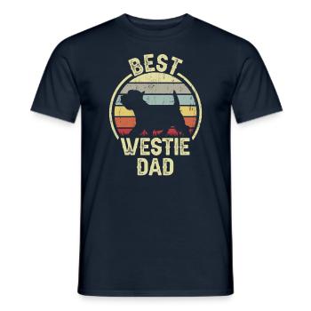 Bester Hund Dad - Westie - Männer T-Shirt - Navy - Vorne - AI Model Male 178 light (178cm)