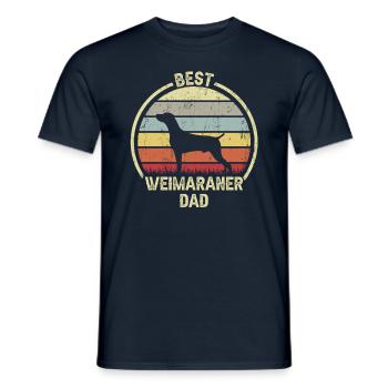 Meilleur père chien - Weimaranerer - T-shirt homme - marine - Devant - AI Model Male 178 light (178cm)