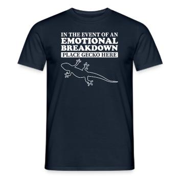 Emotional - Papa Mama Gecko - Männer T-Shirt - Navy - Vorne - AI Model Male 178 light (178cm)