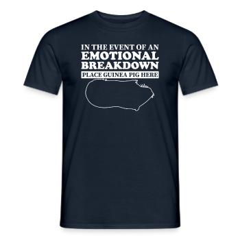 Émotionnel - Papa Mama Cochon d’Inde - T-shirt homme - marine - Devant - AI Model Male 178 light (178cm)