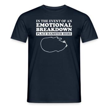 Émotionnel - Papa Mama Hamster - T-shirt homme - marine - Devant - AI Model Male 178 light (178cm)