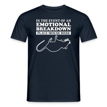 Emotional - Papa Mama Maus - Männer T-Shirt - Navy - Vorne - AI Model Male 178 light (178cm)