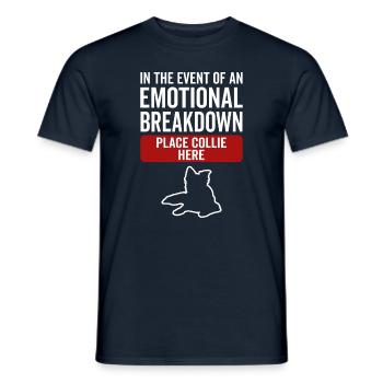 Émotionnel - Dog Collie - T-shirt homme - marine - Devant - AI Model Male 178 light (178cm)