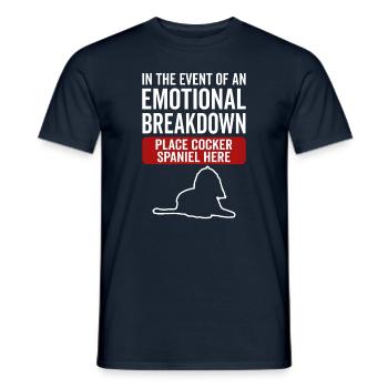 Emotional - Hund Cocker Spaniel - Männer T-Shirt - Navy - Vorne - AI Model Male 178 light (178cm)