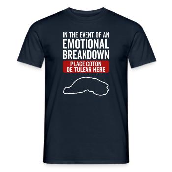 Émotionnel - Dog Coton De Tuléar - T-shirt homme - marine - Devant - AI Model Male 178 light (178cm)