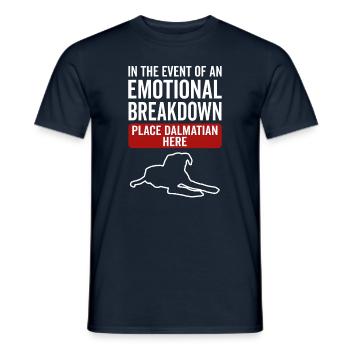 Émotionnel - Chien Dalmatien - T-shirt homme - marine - Devant - AI Model Male 178 light (178cm)