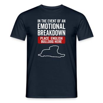 Emotional - Hund Englisch Bulldogge - Männer T-Shirt - Navy - Vorne - AI Model Male 178 light (178cm)