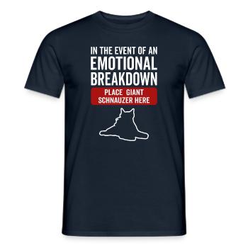 Emotional dog giant Schnauzer - Men's T-Shirt - navy - Front - AI Model Male 178 light (178cm)