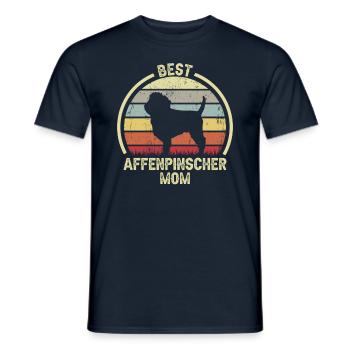Hund Mom - Affenpinscher - Männer T-Shirt - Navy - Vorne - AI Model Male 178 light (178cm)
