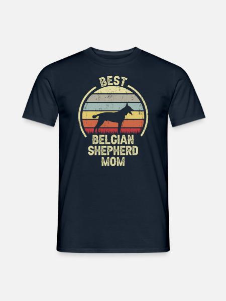 Dog Mom - Belgian Shepherd - Men's T-Shirt - navy