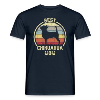 Hund Mom - Chihuahua - Männer T-Shirt - Navy - Vorne - AI Model Male 178 light (178cm)