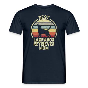 Hund Mom - Labrador Retriever - Männer T-Shirt - Navy - Vorne - AI Model Male 178 light (178cm)