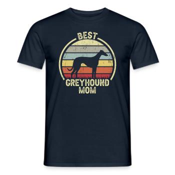 Dog mother - greyhound - Men's T-Shirt - navy - Front - AI Model Male 178 light (178cm)