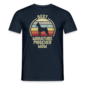 Hund Mom - Miniaturpinscher - Männer T-Shirt - Navy - Vorne - AI Model Male 178 light (178cm)