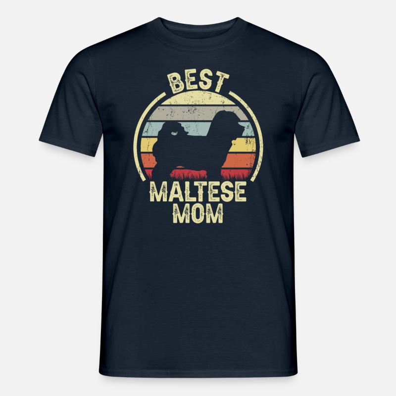 Cane Madre - Maltese - T-shirt uomo - navy