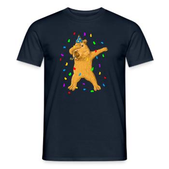 Dabbing Capybara Birthday - Men's T-Shirt - navy - Front - AI Model Male 178 light (178cm)
